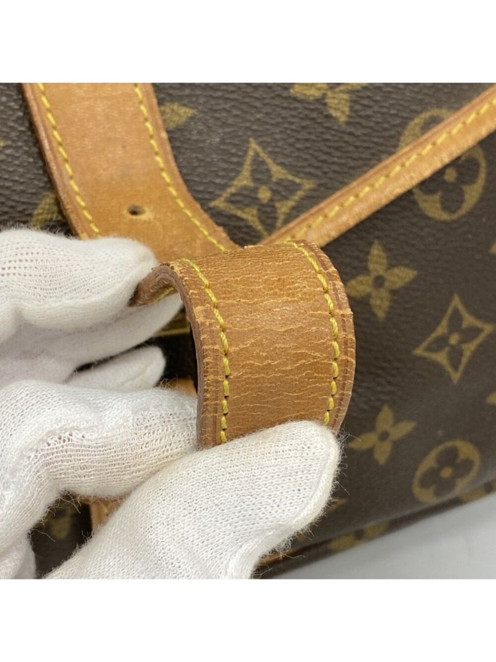 Louis Vuitton Shoulder Bag Monogram Saumur 35 Brown - Picture 8 of 10